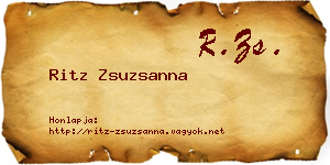 Ritz Zsuzsanna névjegykártya