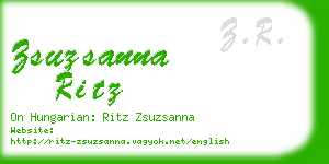 zsuzsanna ritz business card
